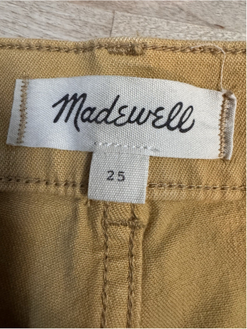 Madewell The Emmy Wide-Leg Pant - Size 25 - MSRP $128 Women’s Tan Cotton - Picture 5 of 9